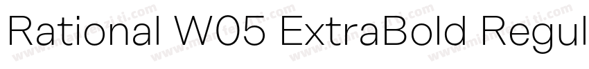 Rational W05 ExtraBold Regular字体转换